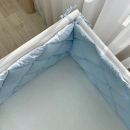 Protectie laterata patut bebe din 4 piese albastru (5)